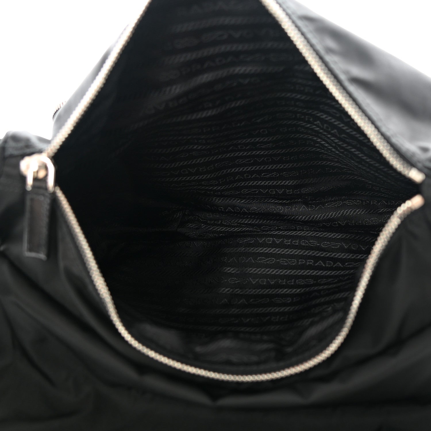 Prada Tessuto Nylon Messenger Bag Black 5 of 14