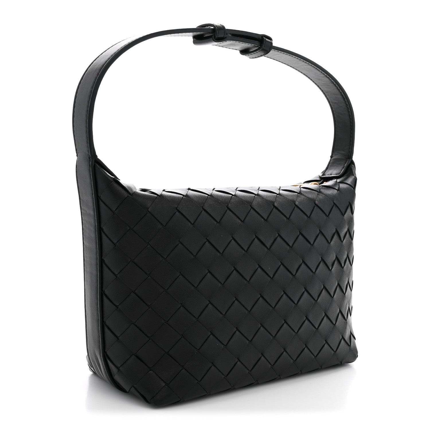 Bottega Veneta Calfskin Nappa Intrecciato Mini Wallace Black 3 of 13