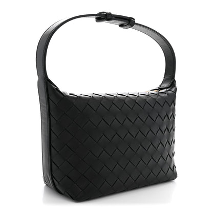 Bottega Veneta Calfskin Nappa Intrecciato Mini Wallace Black 3 of 13
