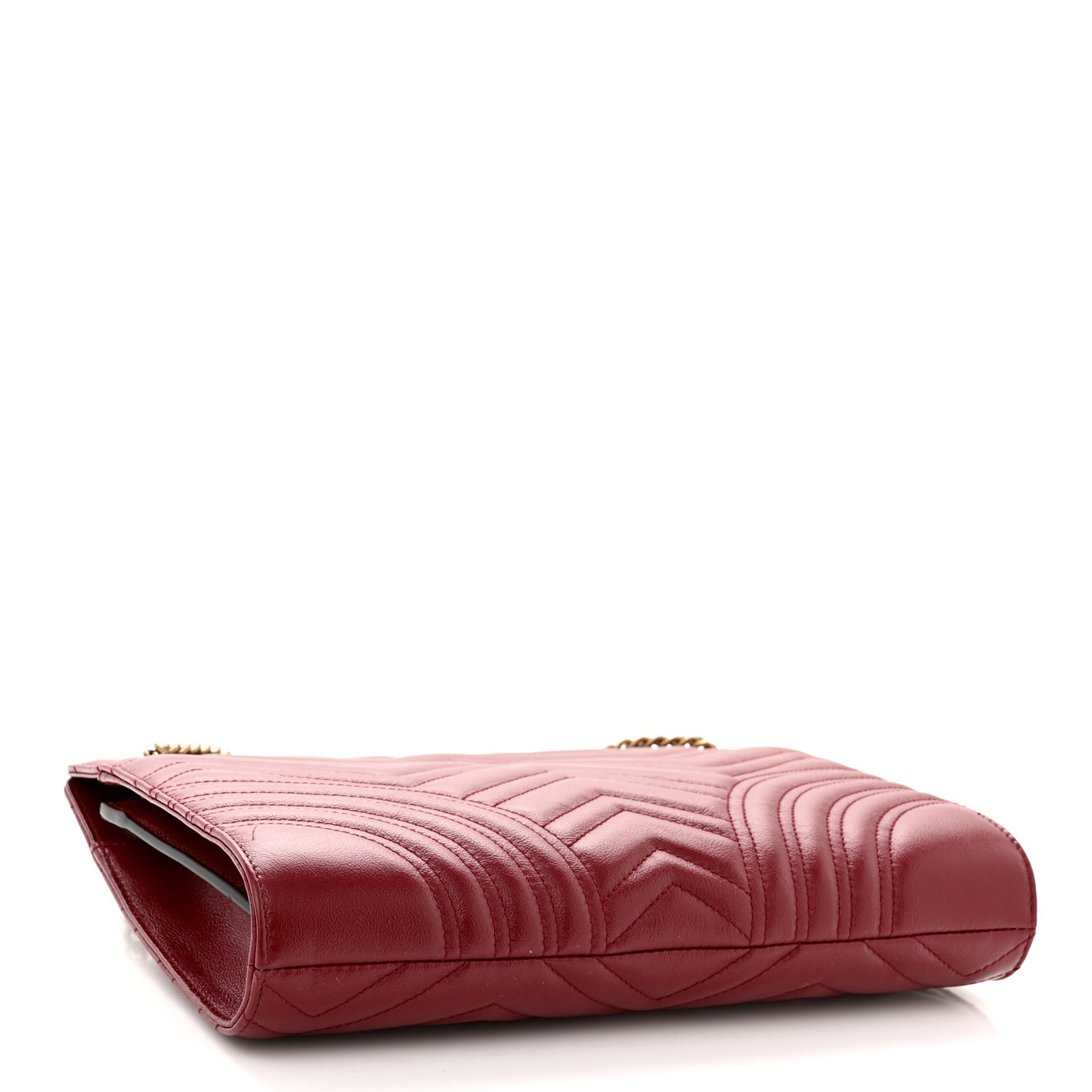 Azalea Calfskin Matelasse Heart Medium GG Marmont Slim Shoulder Bag Romantic Cerise