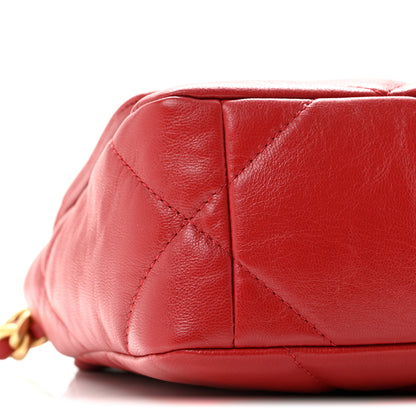 Chanel Goatskin Quilted Medium Chanel 19 Flap Red 9 of 12