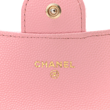 Chanel Caviar Quilted Flap Card Holder Wallet Light Pink 6 of 11