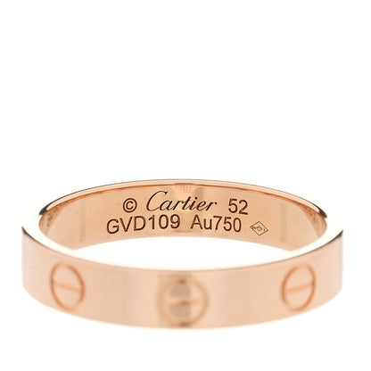 Cartier 18K Pink Gold 3.5mm LOVE Wedding Band Ring 52 6 4 of 5