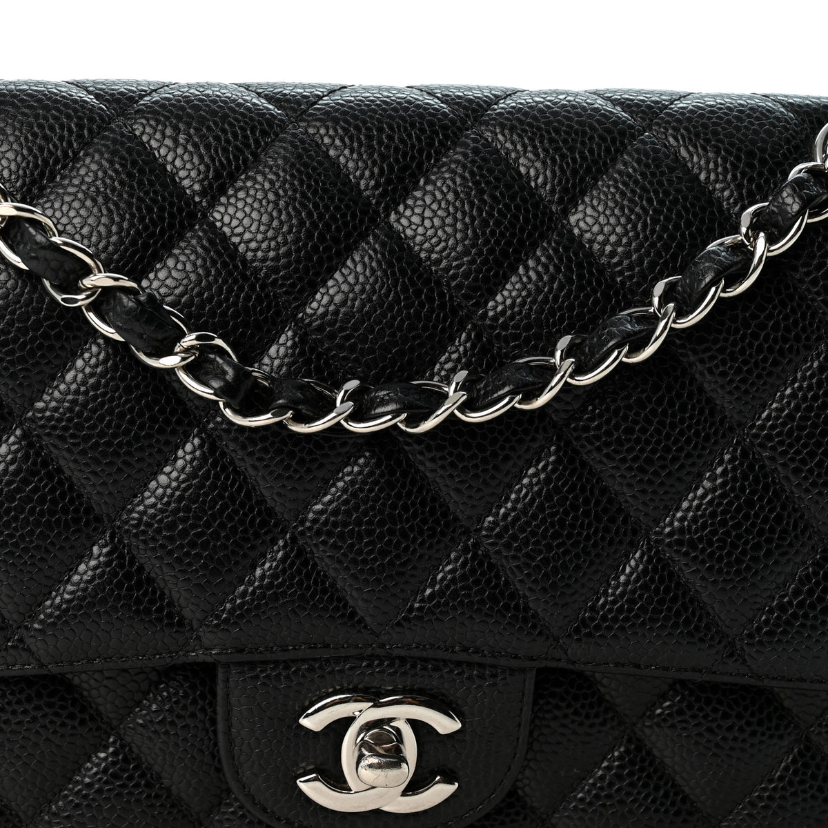 Chanel Caviar Quilted Medium Double Flap Black 8 of 8