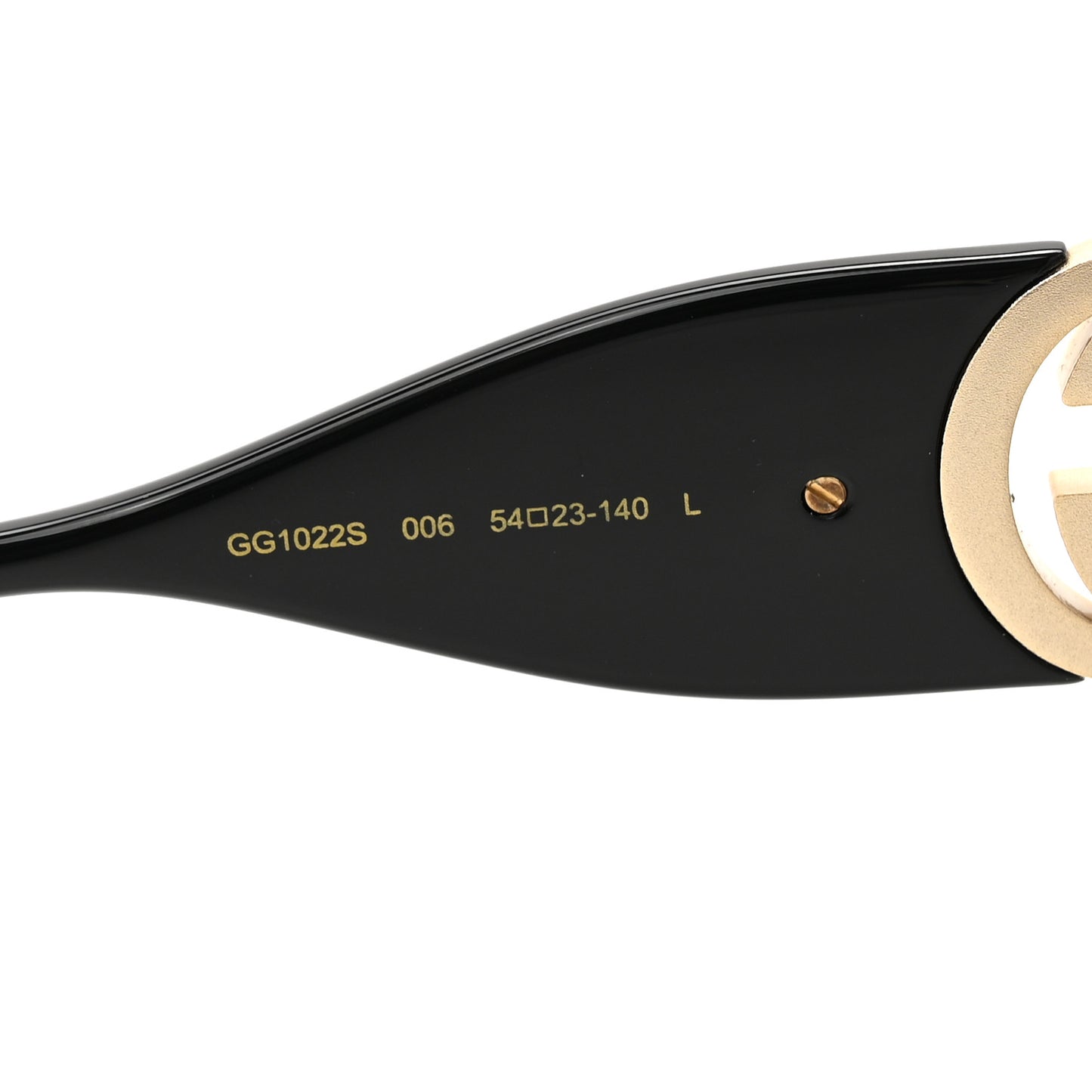Acetate Square Frame Chain Sunglasses GG1022S Black