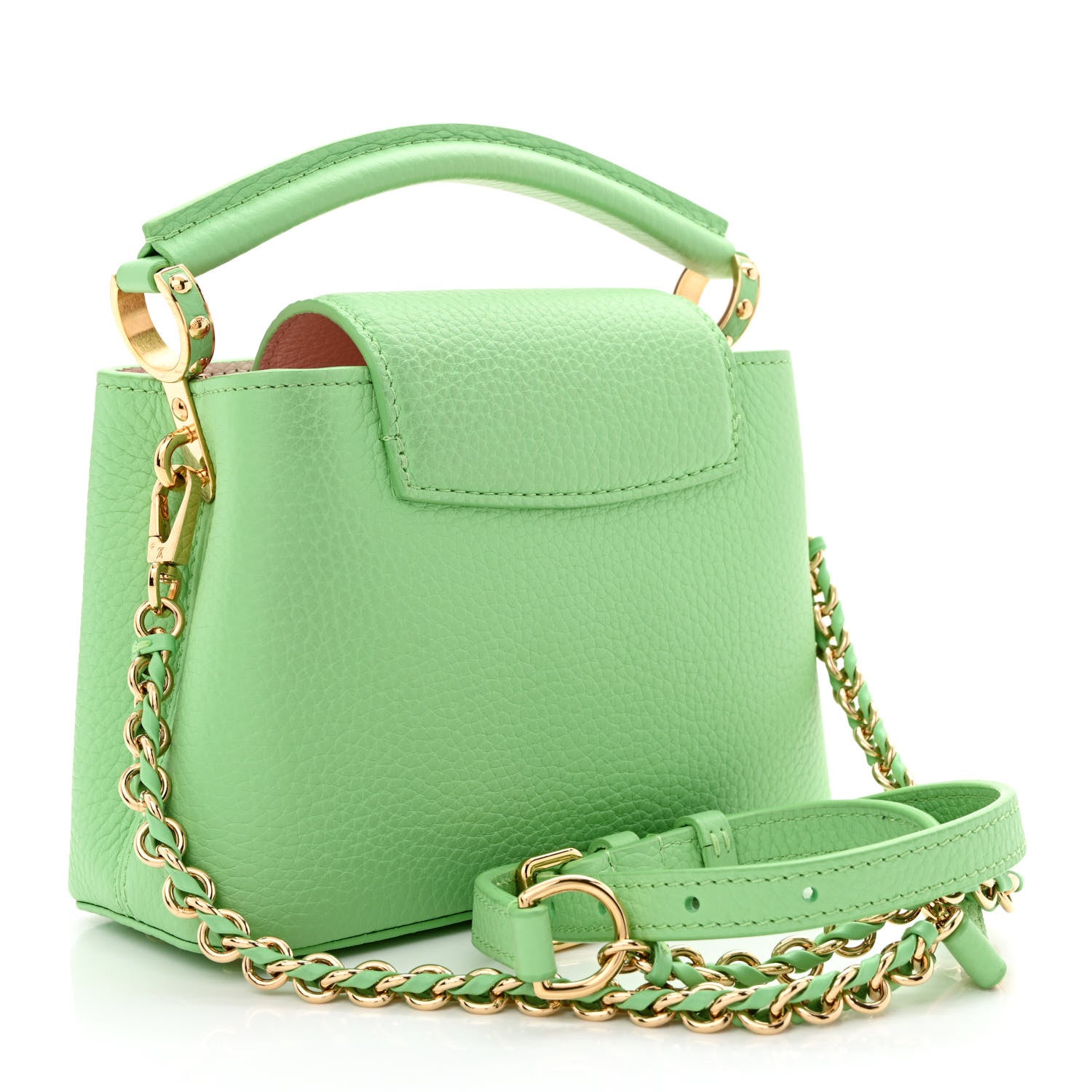 Louis Vuitton Taurillon Mini Capucines Vert Pomme 3 of 11