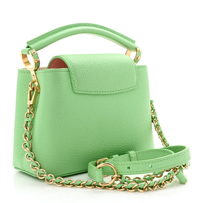 Louis Vuitton Taurillon Mini Capucines Vert Pomme 3 of 11