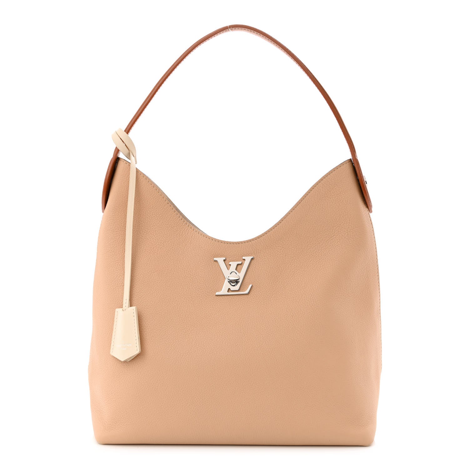 Louis Vuitton Calfskin Lockme Hobo Beige 1 of 11