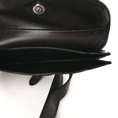 Christian Dior Grained Calfskin Saddle Pouch Belt Bag Black 5 of 9