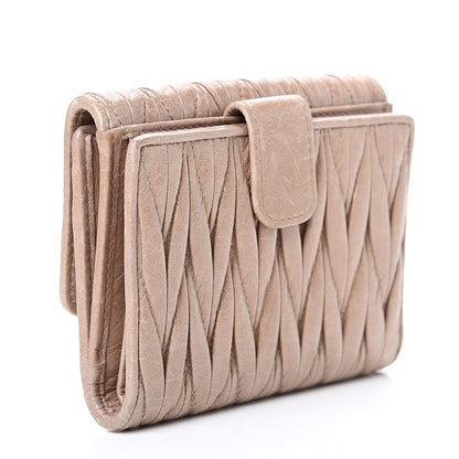 Miu Miu Nappa Matelasse Lux Flap Wallet Cammeo 2 of 14
