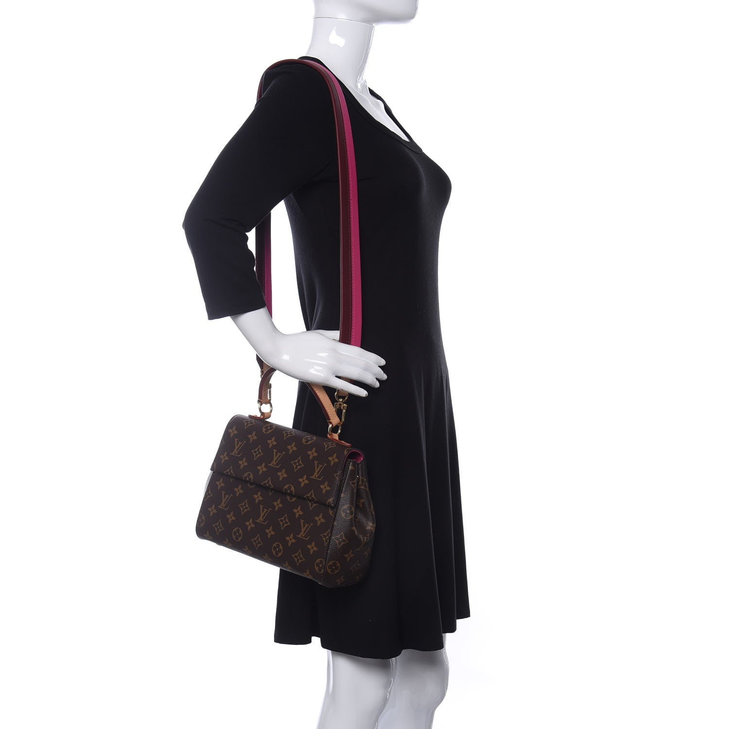 Louis Vuitton Monogram Cluny BB Bordeaux Fuchsia 2 of 9