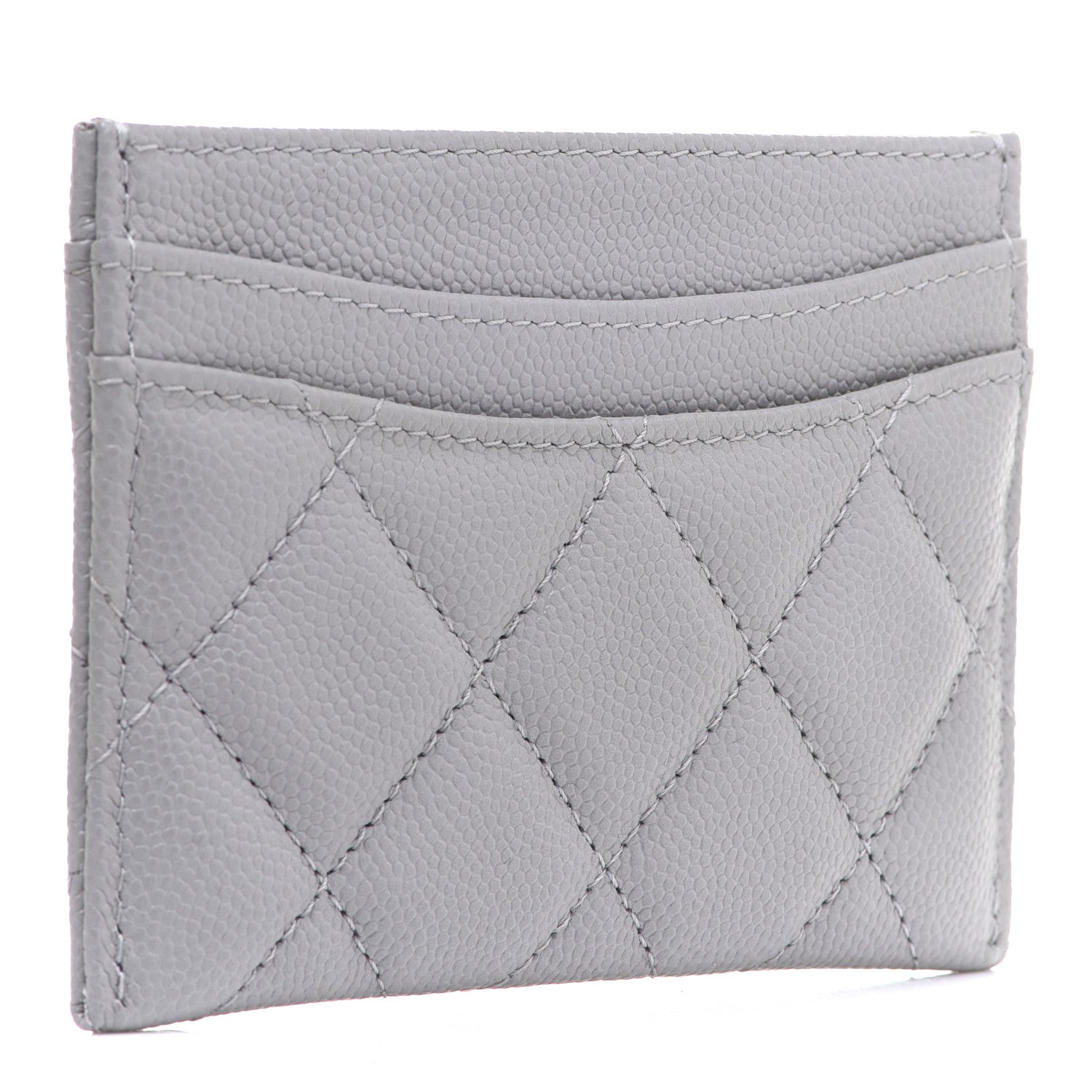 Chanel Caviar Quilted Card Holder Grey 3 of 8