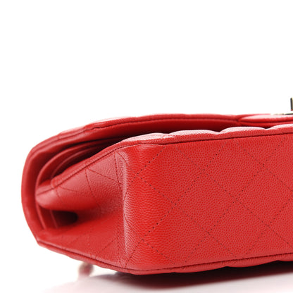 Chanel Caviar Quilted Medium Double Flap Red 8 of 9
