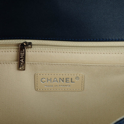 Chanel Calfskin Quilted In The Business Flap Dark Blue 7 of 9