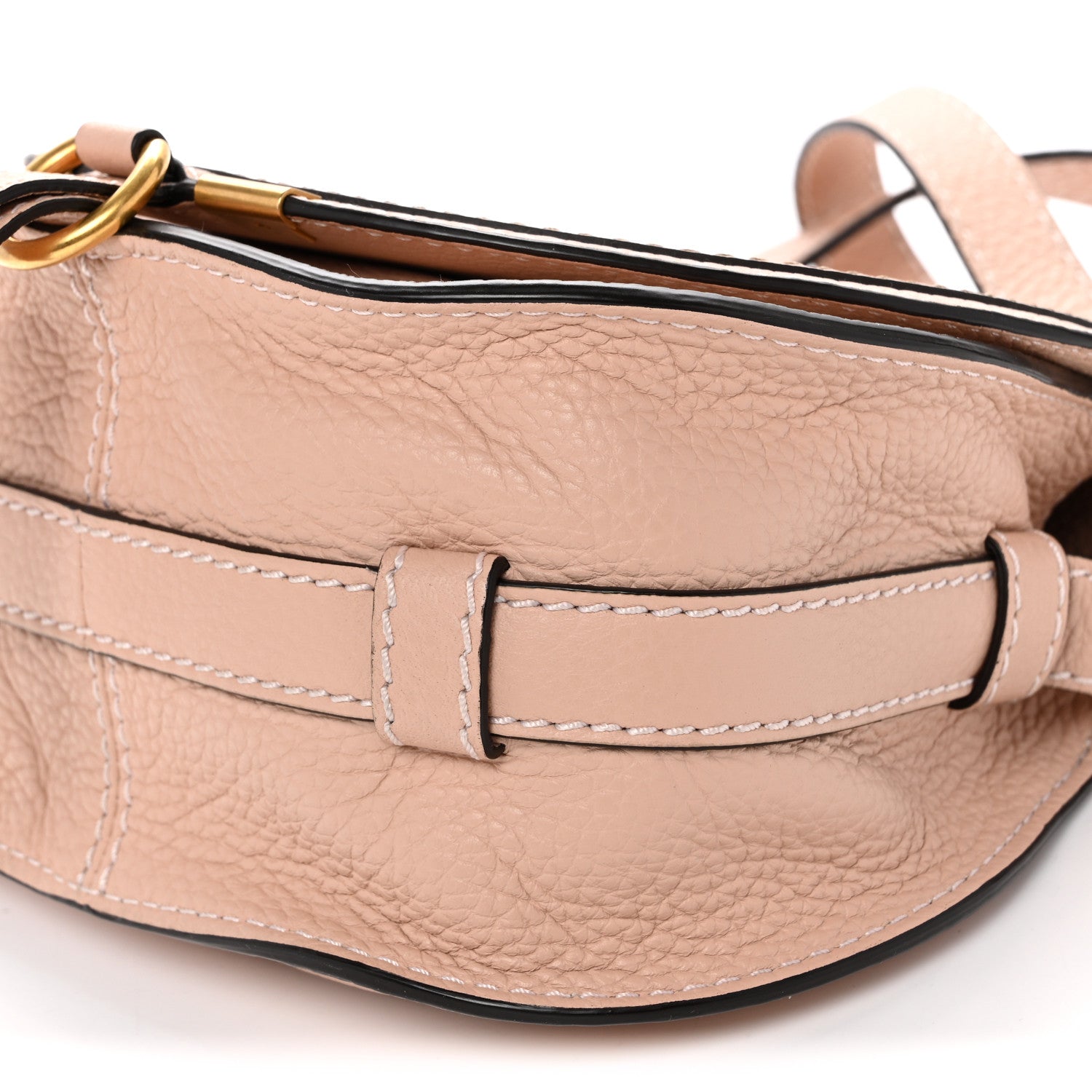 Chloe Grained Calfskin Mini Marcie Saddle Bag Blush Nude 10 of 10