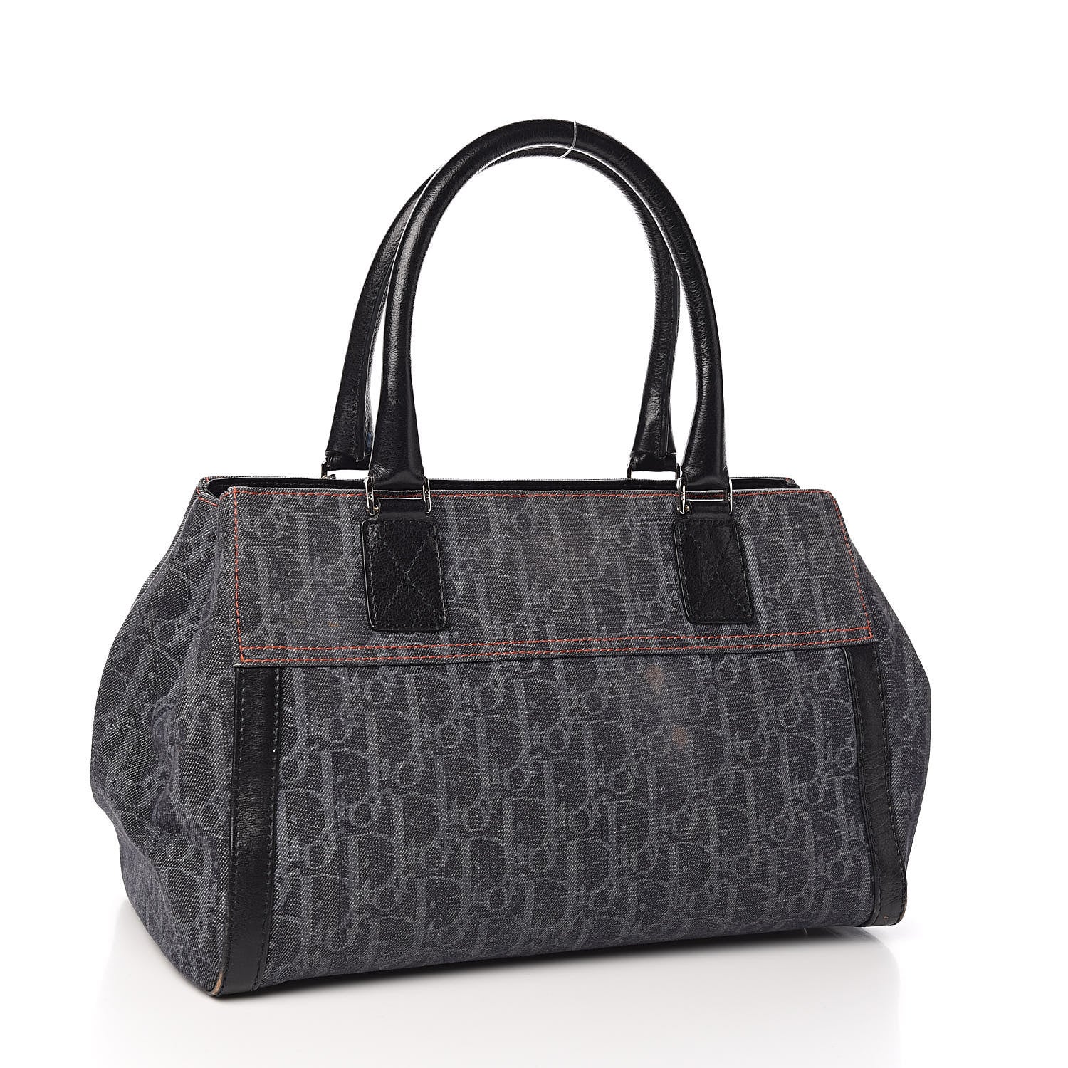 Christian Dior Denim Monogram Flight Tote Blue 3 of 14