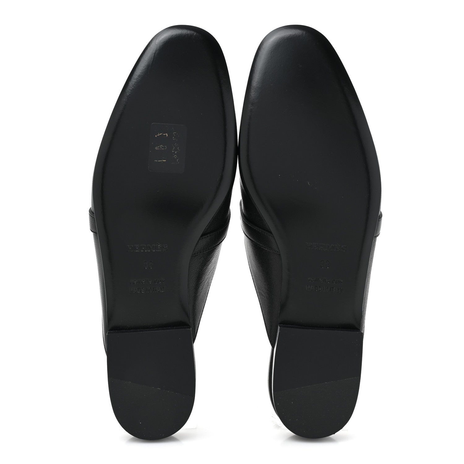 Hermes Goatskin Oz Mules 38 Black 5 of 9