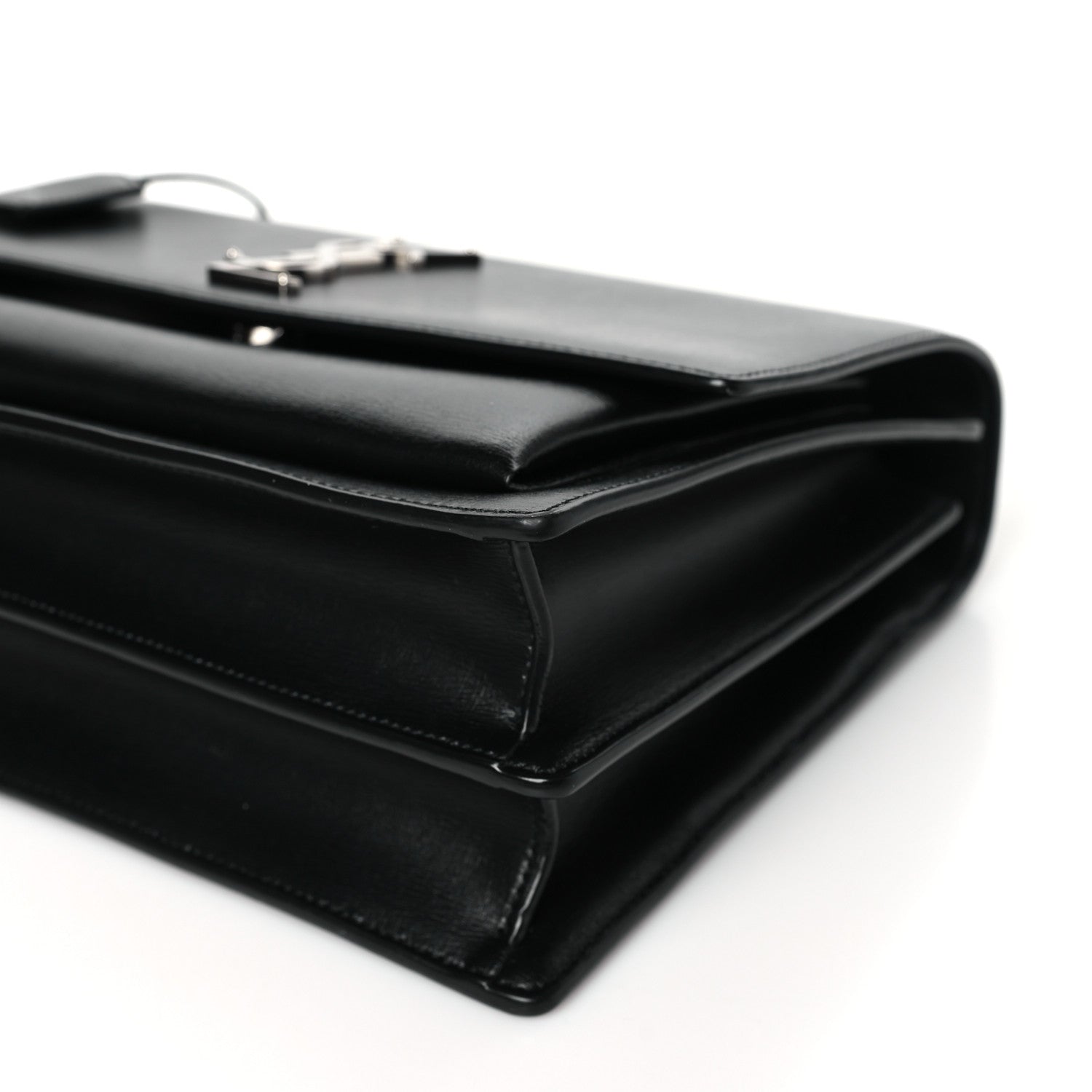Saint Laurent Calfskin Large Monogram Sunset Black 9 of 10