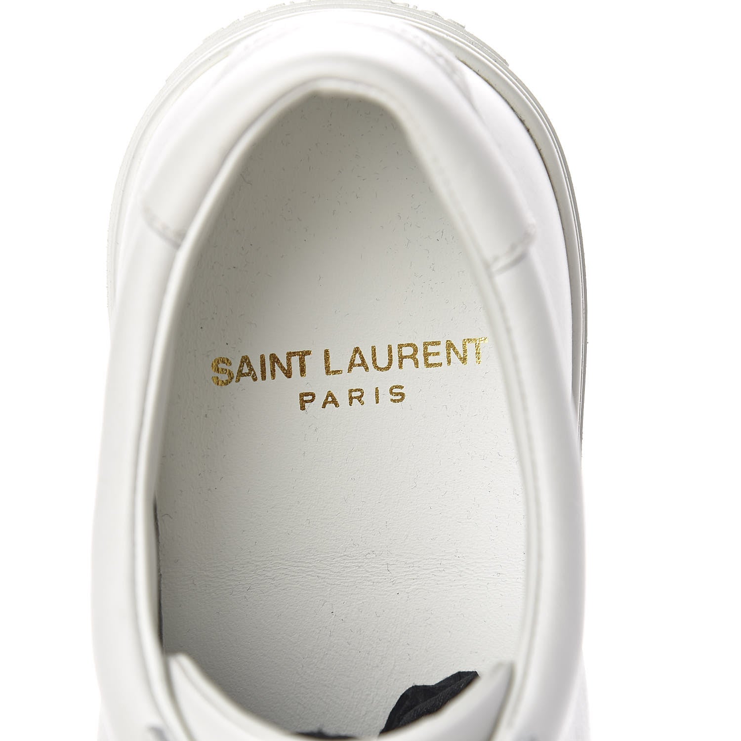 Saint Laurent Calfskin Womens Andy Low Top Music Sneakers 34 White 7 of 9