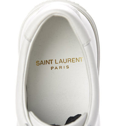Saint Laurent Calfskin Womens Andy Low Top Music Sneakers 34 White 7 of 9