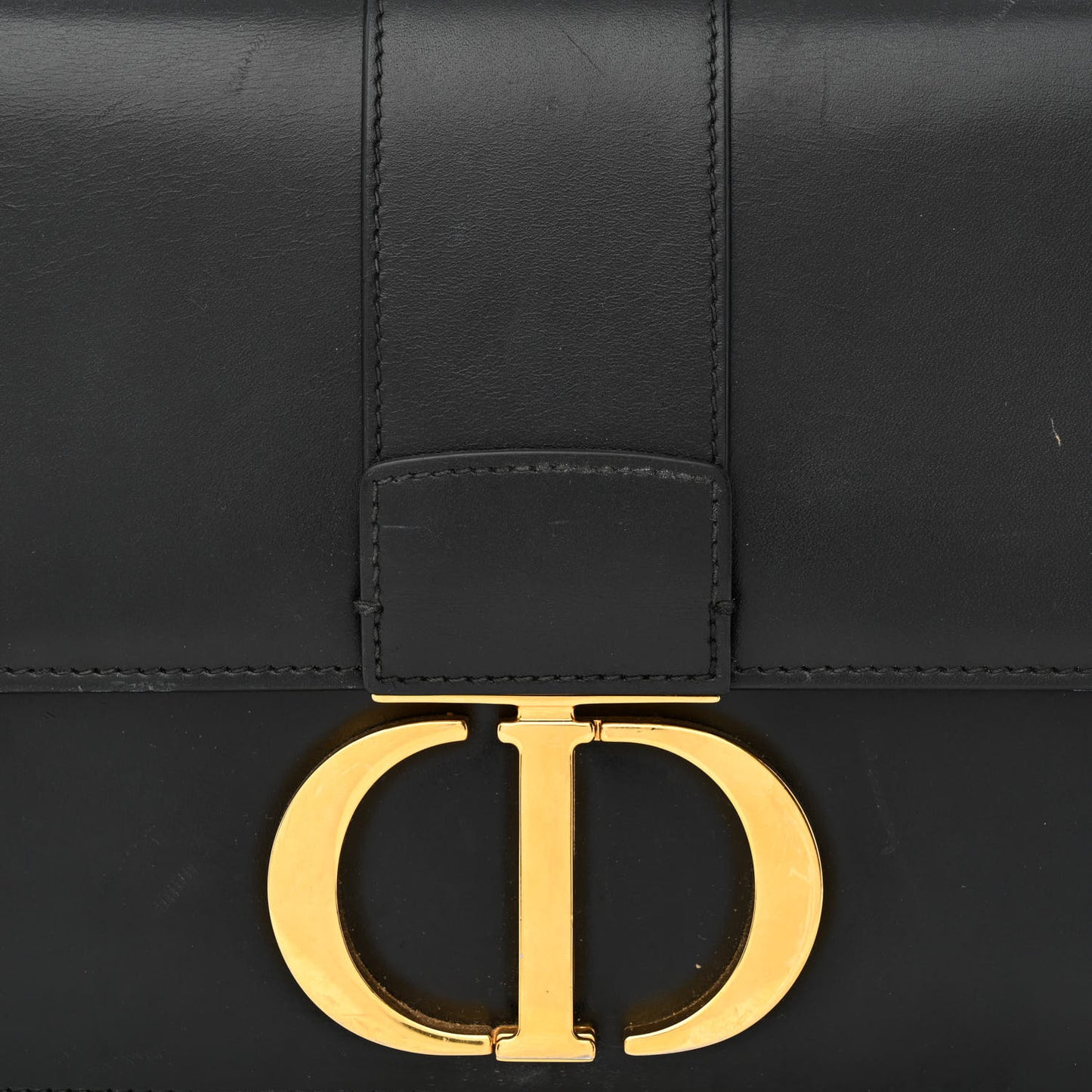 Smooth Calfskin 30 Montaigne Flap Bag Black