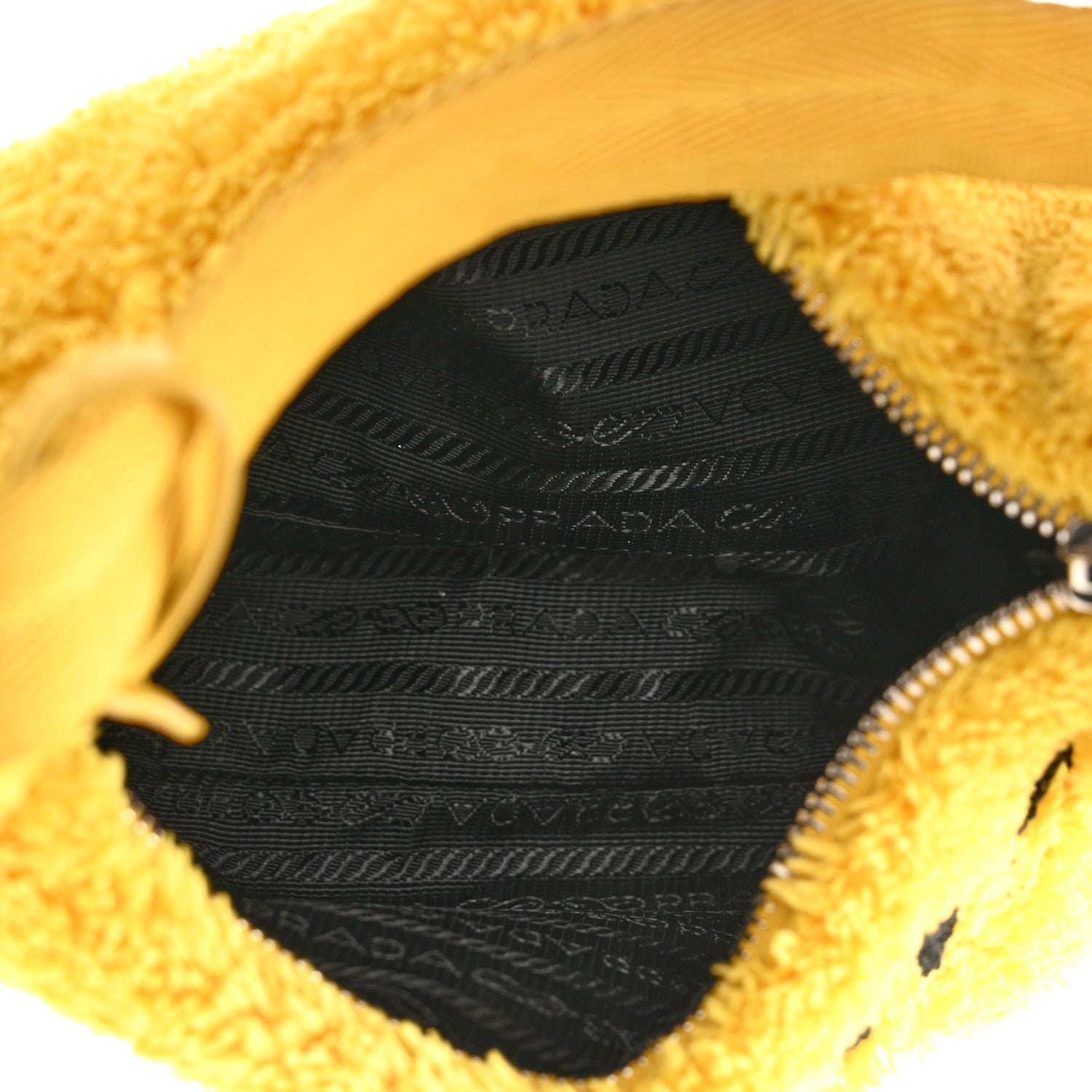 Prada Terry Cloth Mini Re-Edition 2000 Bag Giallo Black 5 of 10