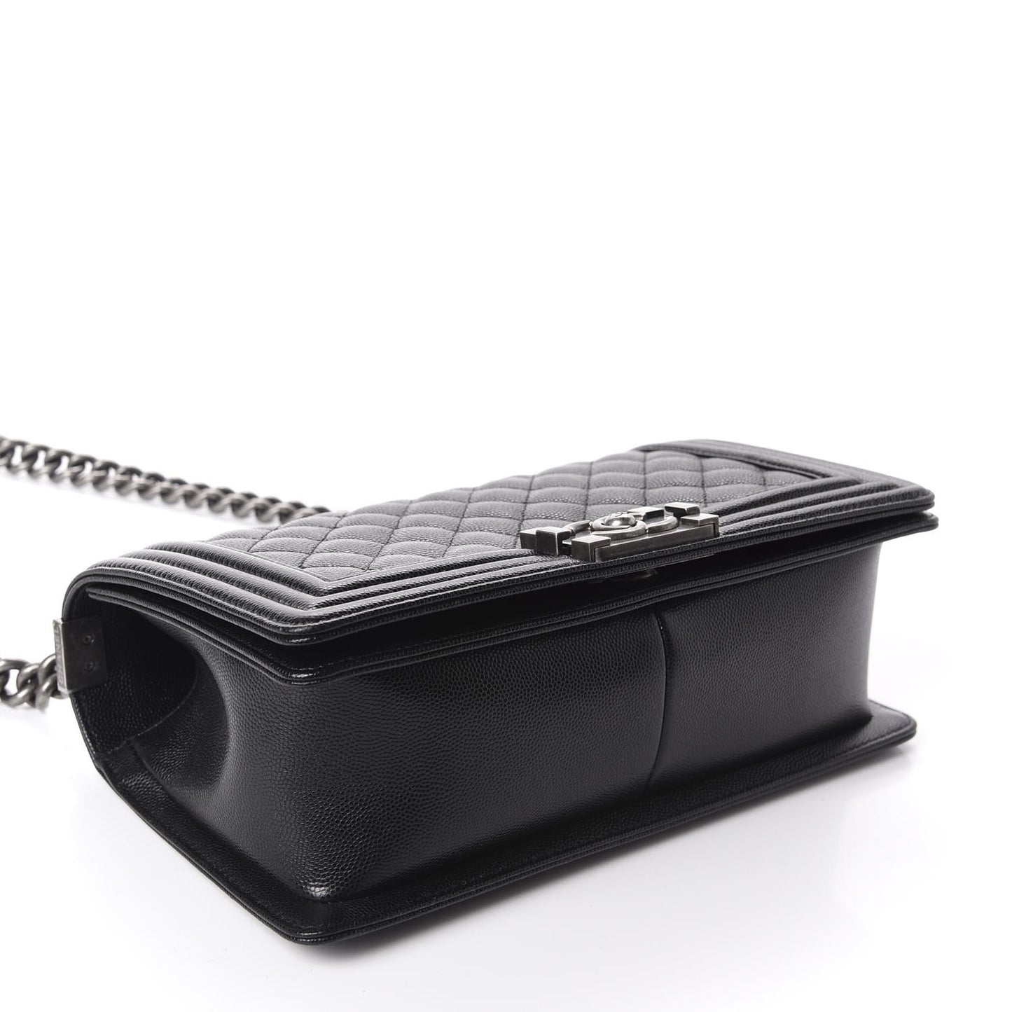 Caviar Quilted Medium Boy Flap Black