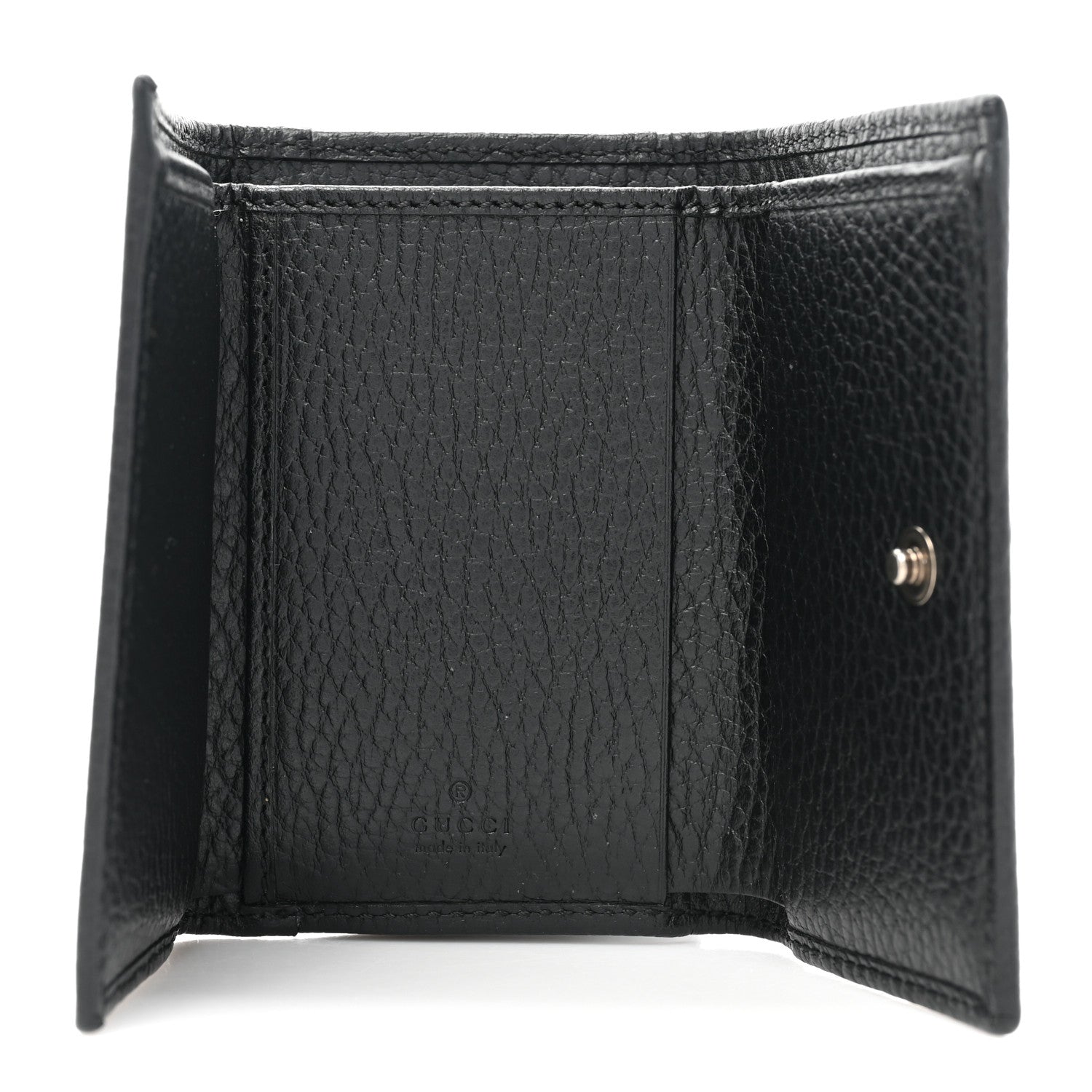 Gucci Dollar Calfskin Enamel Monochrome Medium GG Marmont Wallet 5 of 12