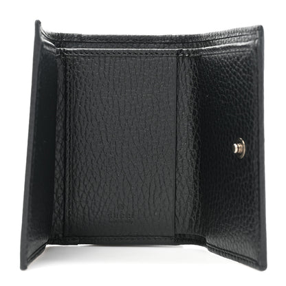 Gucci Dollar Calfskin Enamel Monochrome Medium GG Marmont Wallet 5 of 12