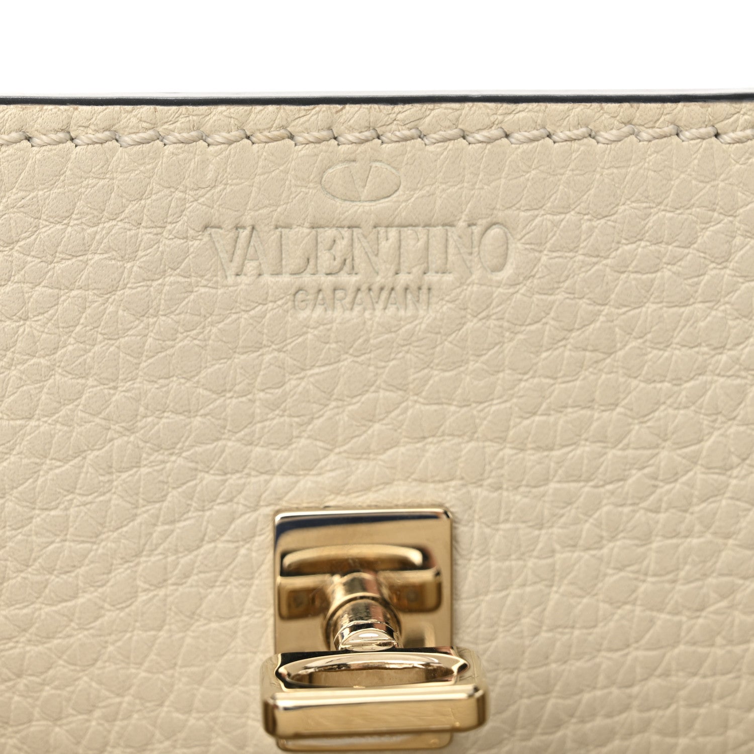 Valentino Garavani Pebbled Calfskin Small Joylock Satchel Ivory 7 of 10