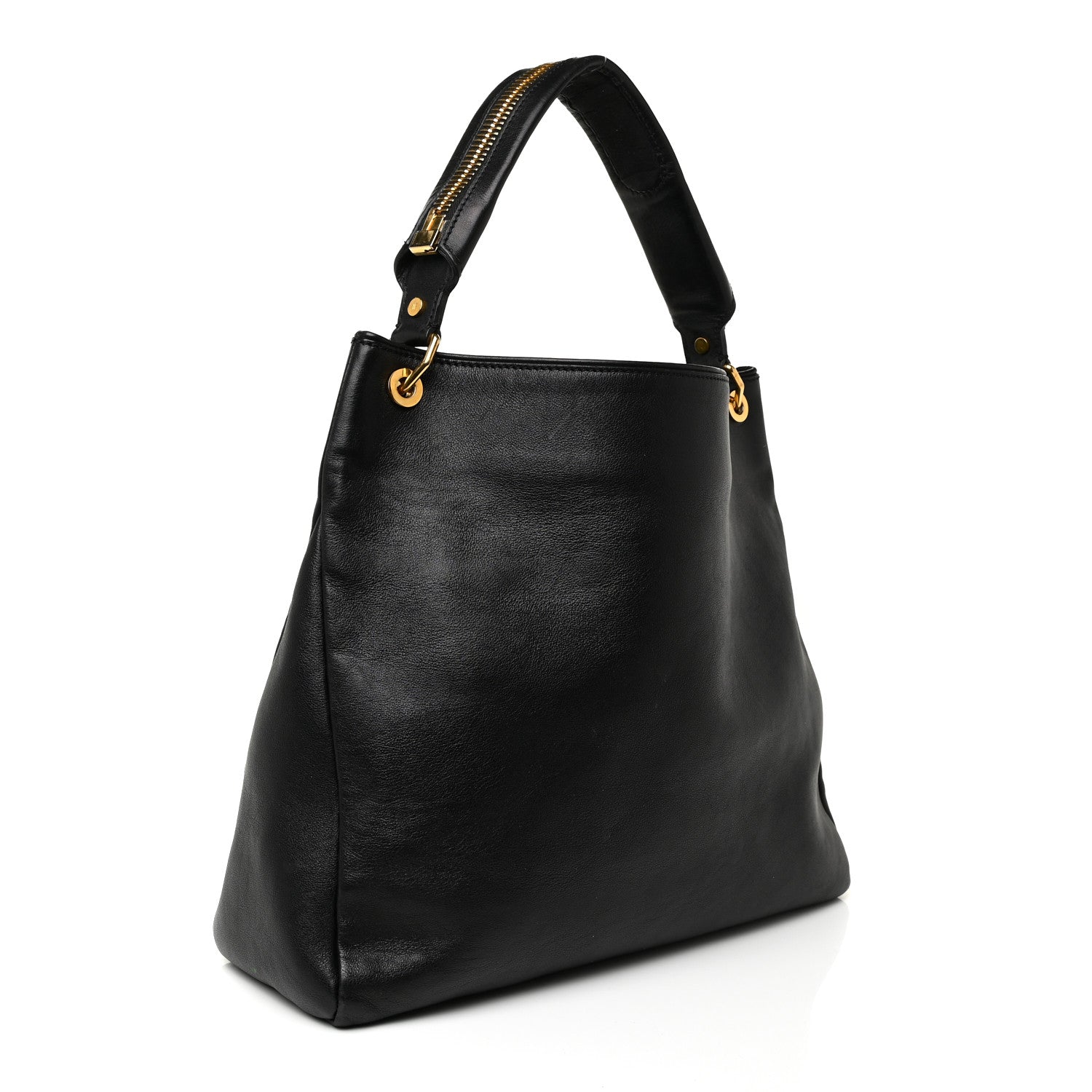 Tom Ford Calfskin Zipper Strap Hobo Black 3 of 21
