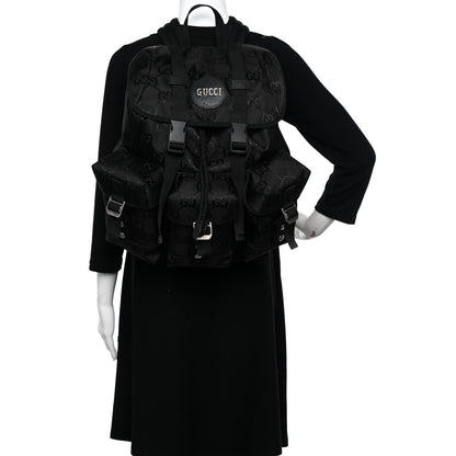 Gucci Econyl Nylon Monogram Off The Grid Utility Pocket Backpack Black 2 of 12