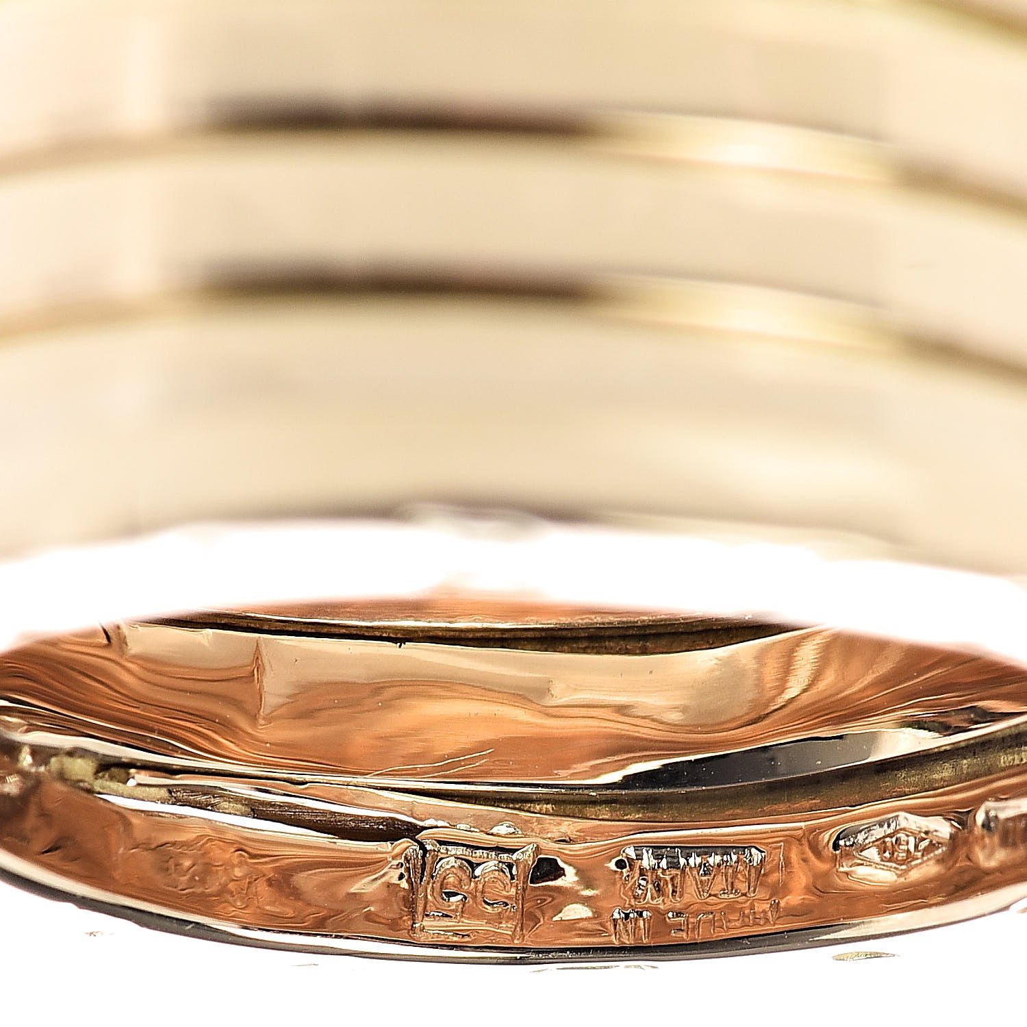 Bulgari 18K Yellow Gold B.Zero1 Five-Band Anniversary Ring 55 7.25 6 of 7