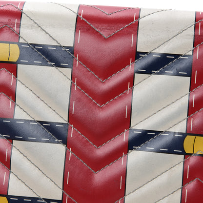 Gucci Calfskin Matelasse Trompe L'Oeil Print Mini GG Marmont Chain Wallet White 12 of 22