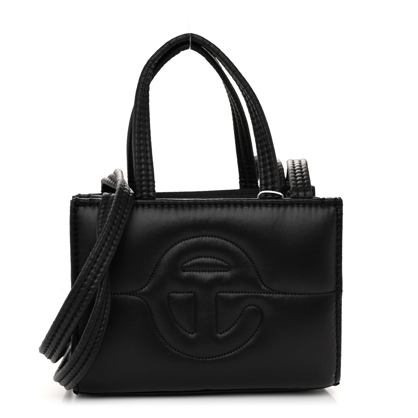 Nylon Small Puff Shopping Bag Black