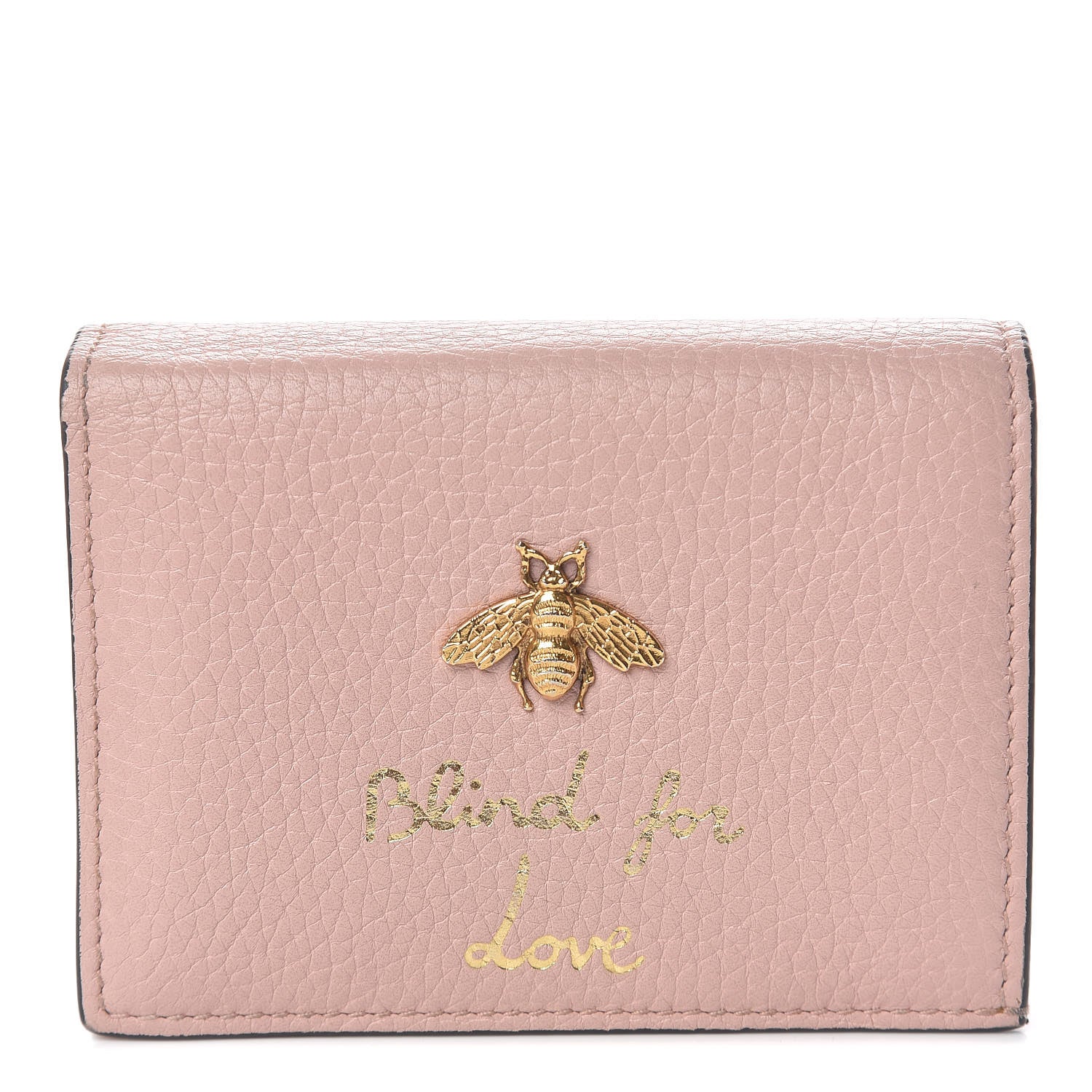 Gucci Cellarius Calfskin Blind for Love Animalier Card Case Perfect Pink 1 of 8