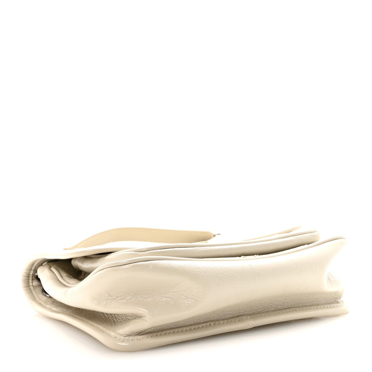 Saint Laurent Crinkled Calfskin Matelasse Monogram Baby Niki Chain Satchel Ivory 4 of 10