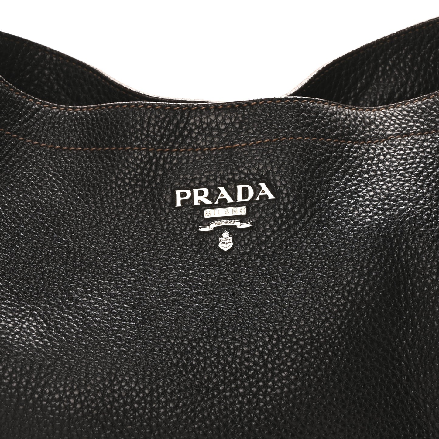 Vitello Daino Side Pocket Tote Black