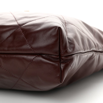 Chanel Shiny Calfskin Quilted Chanel 22 Burgundy 11 of 11