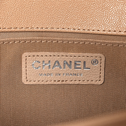 Chanel Caviar Quilted Medium Boy Flap Beige 6 of 10
