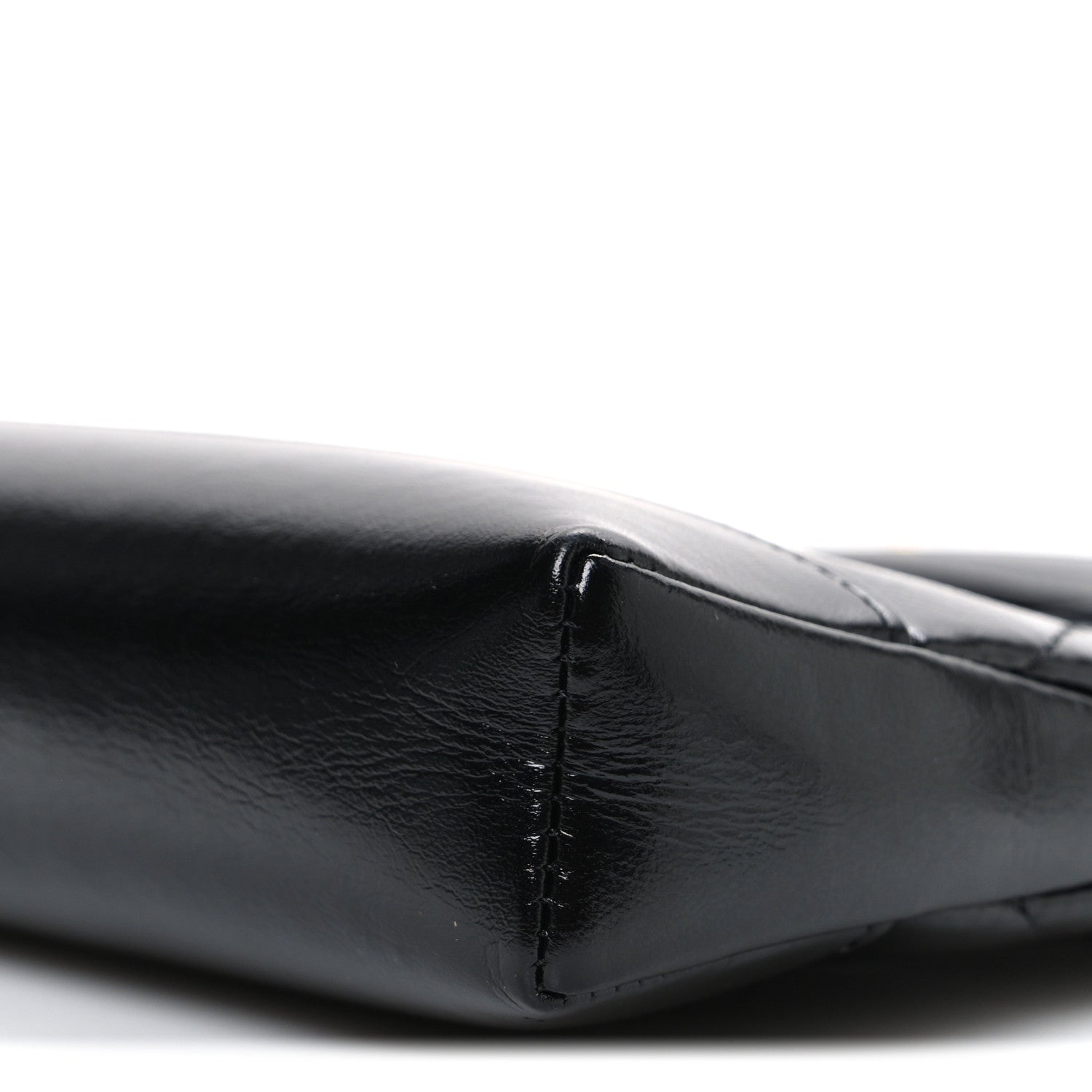 Chanel Shiny Crumpled Calfskin Quilted Nano 31 Shopping Bag Black 10 of 11