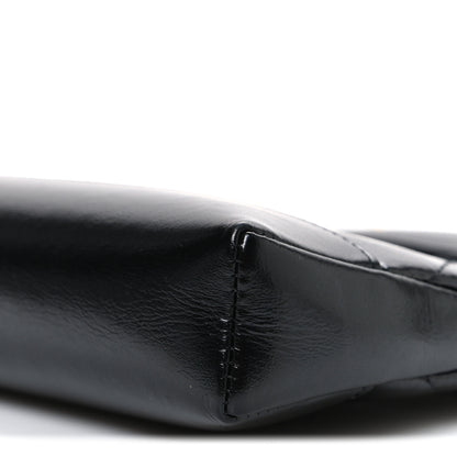 Chanel Shiny Crumpled Calfskin Quilted Nano 31 Shopping Bag Black 10 of 11