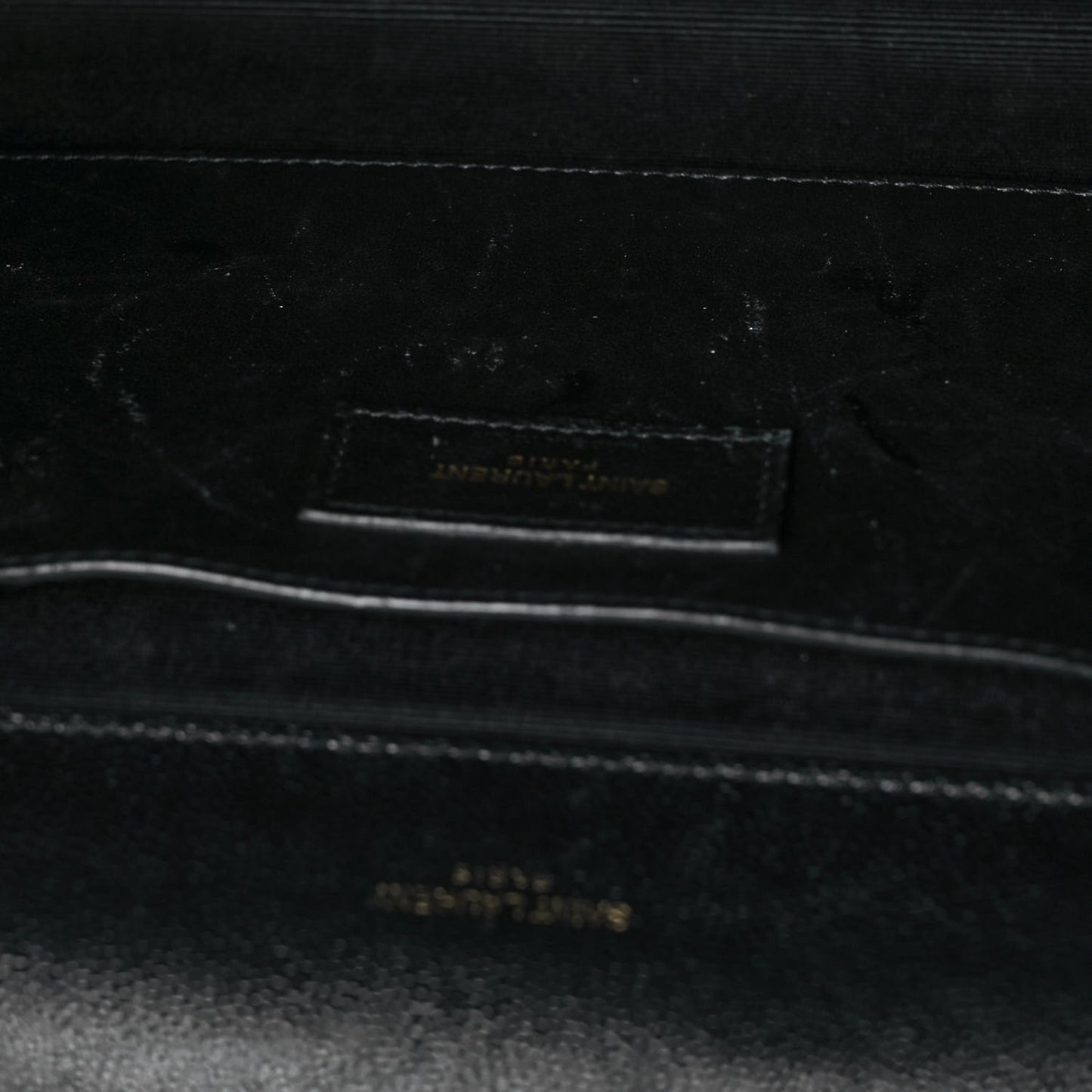 Grain De Poudre Textured Mixed Matelasse Triquilt Medium Monogram Satchel Black