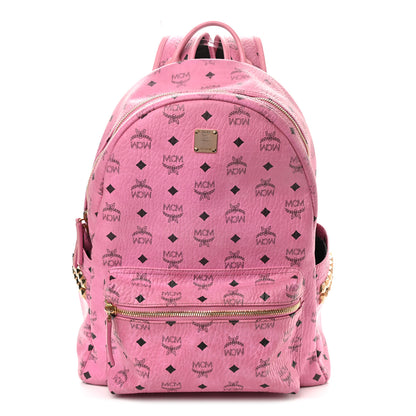 MCM Visetos Medium Side Studs Stark Backpack Pink 1 of 12