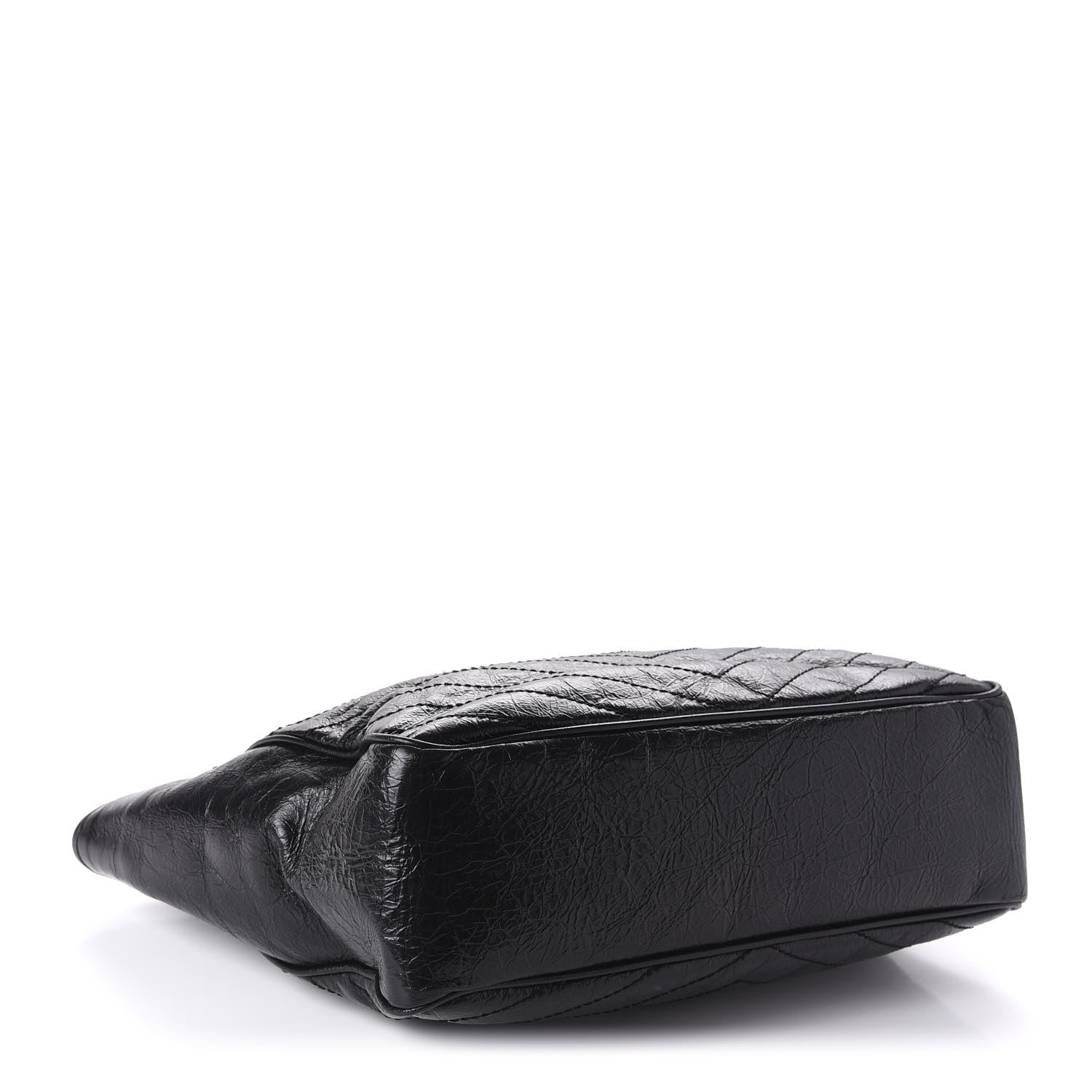 Saint Laurent Crinkled Calfskin Matelasse Monogram Large Niki Shopping Tote Bag Black 4 of 10
