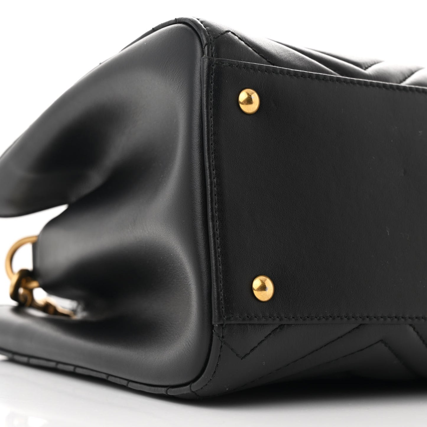Calfskin Matelasse Small GG Marmont Tote Black