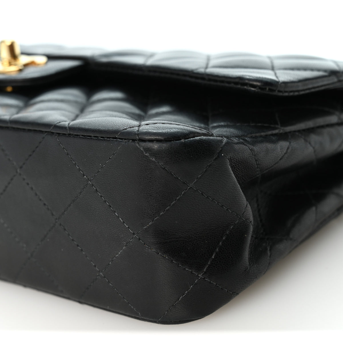 Chanel Lambskin Quilted Medium Double Flap Black 10 of 10