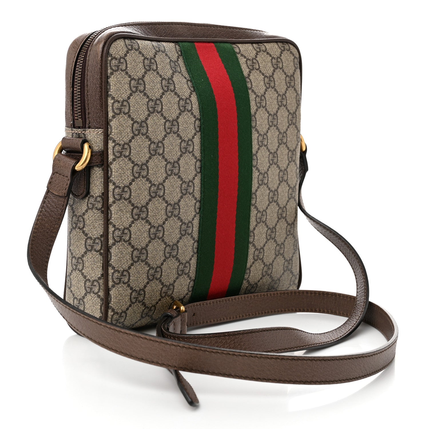 Gucci GG Supreme Monogram Web Small Ophidia Messenger Bag Brown 3 of 10