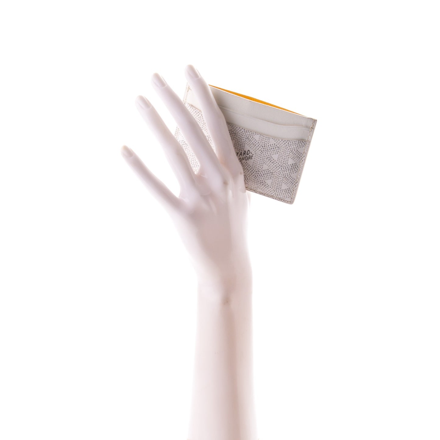 Goyardine Saint Sulpice Card Holder White