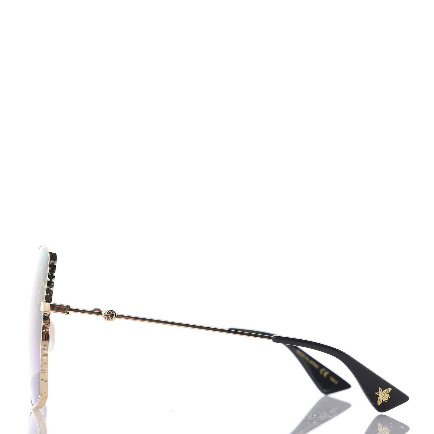 Rectangular Frame Sunglasses GG0414S Black
